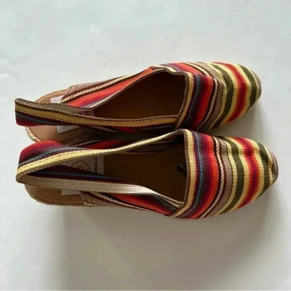 Rin woman’s multicolored Canvas Wedge Stripe Espadrilles made in Spain 3…
